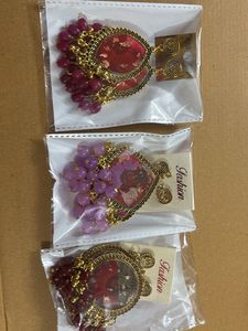Beautiful beaded earrings 3 pairs combo