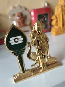 Lord Murugan with Peacock And Vel