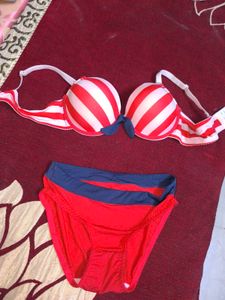Striped Bikini Set