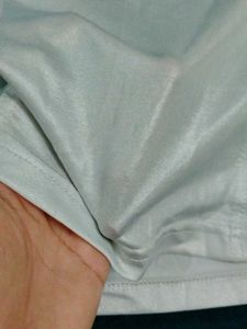 Silver U-Neck Slip On Blouse