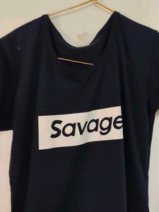 Savage Graphic Tee - Blue