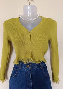 Lime Green Korean Top