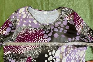 Patterned Purple Tunic Top