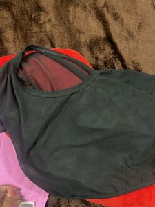 Tops Bundle -Black Mesh And Pink Tank