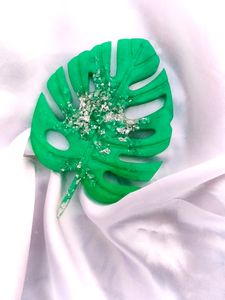 Handmade Resin Leaf Design Coaster