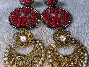 Statement Earrings - 2 Pairs