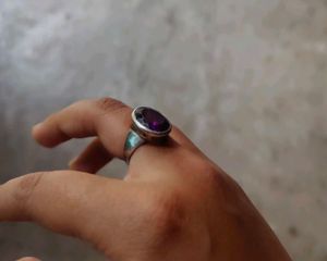 Amethyst Stone Silver Ring