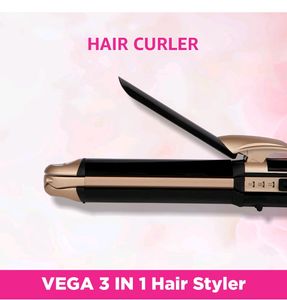 Vega 3 In 1 Hair Styler (Straightener Crimper Curl