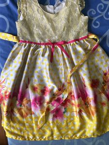 Bright Yellow Cute Frock
