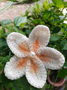 Crochet Flower Hair Clip