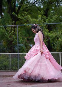 Elegant Pink Ethnic Gown