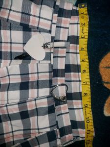 Girls Pleated Check Skirt