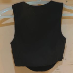 Sleeveless coffee brown top