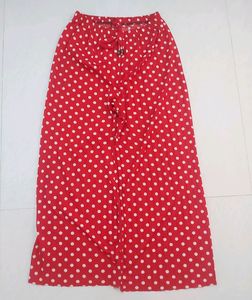 Women Red Polka Dot Palazzo