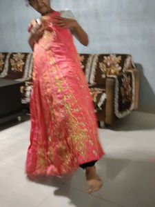 3 colour available Green &amp; Gold Embroidered Anarka