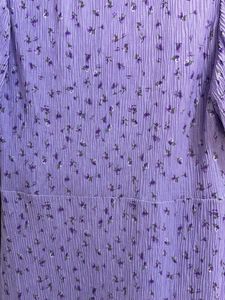 Knotted Floral Lavender Midi Dress