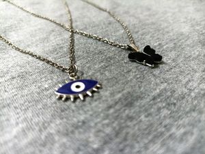 Evileye,Butterfly Necklace And Two Pair Earring Co
