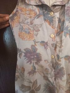 English Blue Floral Dress