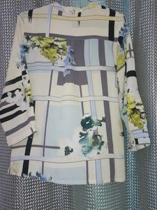 Multi Color Front Zip N Buttons On The Sleeves