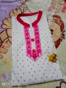 White Kurti &amp; earrings