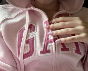 gap pink cute chain hoodie