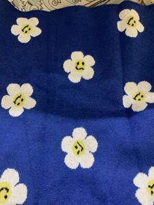 woollen tank top with floral prints