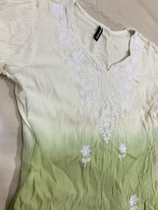 Short Chikankari Kurti