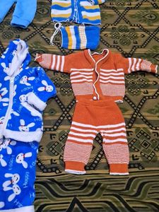 Combo 5 Peace Baby Sweaters 0 To 6 Month