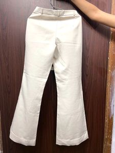 High Waisted Wide Leg White Pants