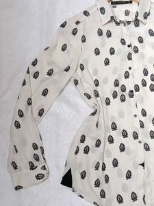 Zara Paisley Button-Down Shirt
