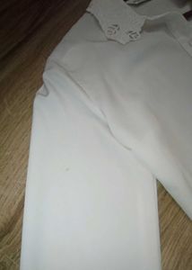 Vintage White Shirt With French Bishop Sleeves.