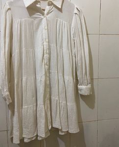Elegant White Shirt Dress