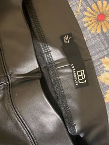 Super Stretch Vegan Leather Black Leggings