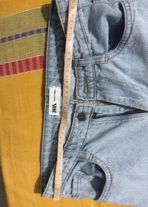 Zara Light Wash Mom Jeans