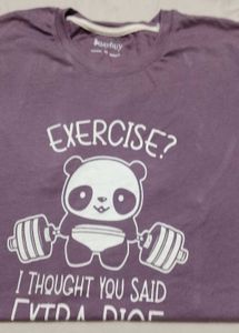 Panda Exercise Graphic T-shirt 💜💜💜 Purple Lover