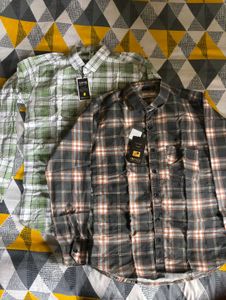 Men's checked  2-combo shirt offer