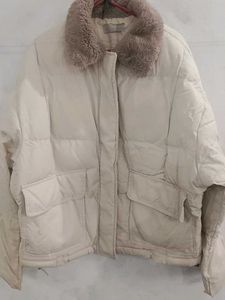 Faux Fur Collar Puffer Jacket