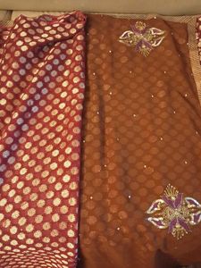 Elegant Maroon Saree