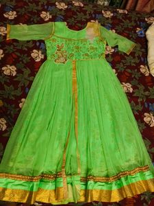 New Green Long Ethnic Gown