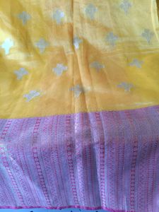 Elegant Yellow Cotton Saree
