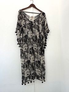 Buddha Print Kaftan Dress