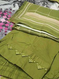 Green Printed Kurta Set