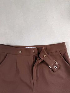 Stylish Brown Belted Trousers
