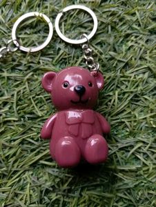 Cute Bear Lip Gloss Keychain