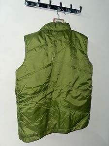 Sleeveless Double Sided Puffer Vest (green &amp; grey)