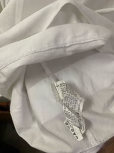 Zara White Tie-Front Blouse