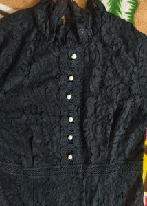 Elegant Black Lace Dress🖤