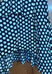 Black Polka Dots Dress/midie