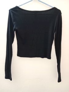 Forever 21 Deep Neck Full Sleeve Top