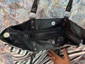Striped Hobo Bag